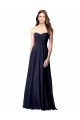 Luxe Chiffon Bridesmaid Dress with Sweetheart Neckline and Shirred Bodice UK