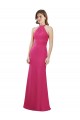 Slim A-Line Long Chiffon Bridesmaid Dress with Strappy Back UK