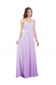 Draped One Shoulder A-Line Long Chiffon Bridesmaid Dress UK