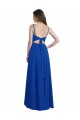 Draped High Low Chiffon Bridesmaid Dress with Cross Over Bodice UK