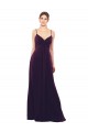 Floor Length A-Line Chiffon Bridesmaid Dress with Criss Cross Back UK