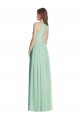 Cutout Open Back Shirred Halter Maxi Bridesmaid Dress UK
