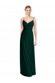 Wide V-Neck Long Spaghetti Strap Chiffon Bridesmaid Dress UK