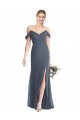 Off the Shoulder Criss Cross Bodice Trumpet Chiffon Bridesmaid Dress UK