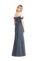 Off the Shoulder Criss Cross Bodice Trumpet Chiffon Bridesmaid Dress UK