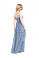 Strapless Chiffon Bridesmaid Dress with Skirt Overlay UK
