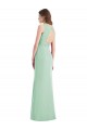 Sleek Open Back Chiffon V-Neck Bridesmaid Dress UK