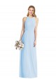 Sleeveless Halter Chiffon Maxi Bridesmaid Dress UK
