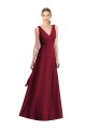 Sleeveless V-Neck Chiffon Wrap Bridesmaid Dress UK