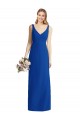Sleeveless V-Back Long Trumpet Chiffon Bridesmaid Dress UK