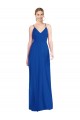 Criss Cross Back A-Line Chiffon Maxi Bridesmaid Dress UK