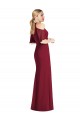 Ruffle Cold-Shoulder Mermaid Chiffon Maxi Bridesmaid Dress UK