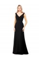 V-Neckline Chiffon Bridesmaid Dress with Draped Bodice UK