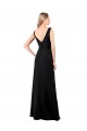 V-Neckline Chiffon Bridesmaid Dress with Draped Bodice UK