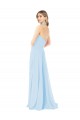 Criss Cross High Neck Halter Chiffon Bridesmaid Dress UK