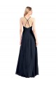 Plunging V-Neckline Halter Chiffon Wrap Bridesmaid Dress with High Slit UK