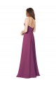 Halter Neck Long Pleated Chiffon Bridesmaid Dress with Pockets UK