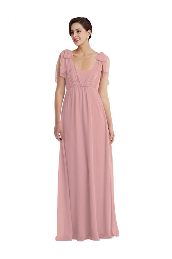 Empire Waist Long Halter Maxi Bridesmaid Dress UK