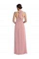 Empire Waist Long Halter Maxi Bridesmaid Dress UK