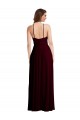 Halter Spaghetti Straps Maxi Bridesmaid Dress with Front Slit UK