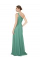 One Shoulder Asymmetric Chiffon Bridesmaid Dress with Pockets UK