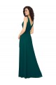 V-Neck Chiffon Bridesmaid Dress with Front Skirt Slit UK