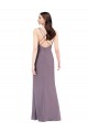 Simple Floor-Length Chiffon Bridesmaid Dress with Criss-Cross Back UK