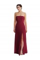 Cuffed Strapless Maxi Bridesmaid Dress with Front Slit UK