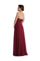 Cuffed Strapless Maxi Bridesmaid Dress with Front Slit UK
