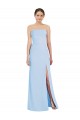 Strapless Trumpet Chiffon Bridesmaid Dress with Thigh high Slit UK