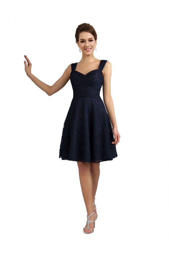 Lace Bridesmaid Dress with Sweetheart Neckline and Button Back Detail UK