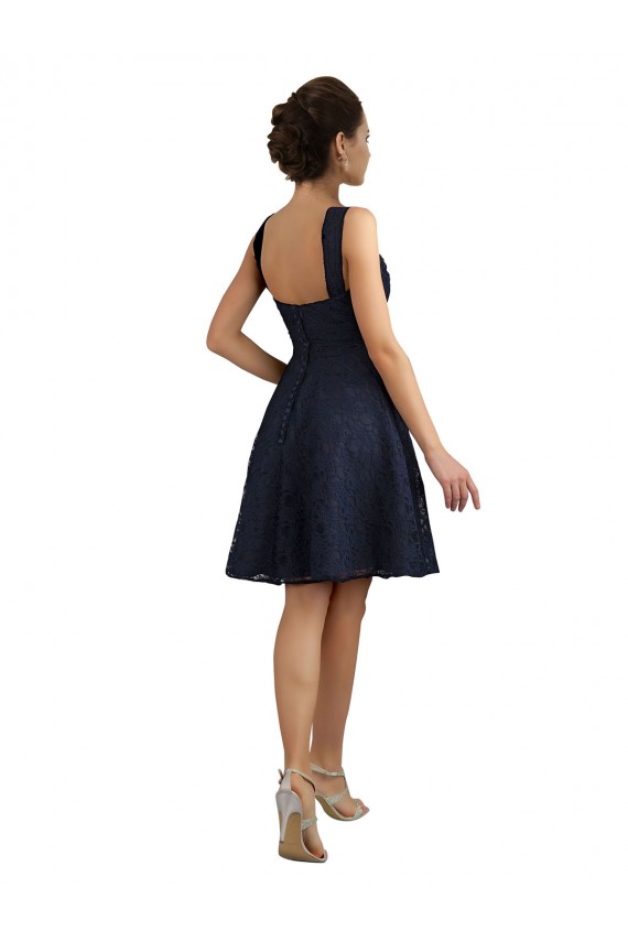 Lace Bridesmaid Dress with Sweetheart Neckline and Button Back Detail UK