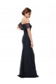 Off the Shoulder Long Lace Bridesmaid Dress with Flutter Sleeves UK