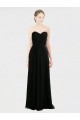 Long Strapless Lace Bodice Bridesmaid Dress with Sweetheart Neckline and Criss-Cross Pleats UK