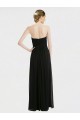 Long Strapless Lace Bodice Bridesmaid Dress with Sweetheart Neckline and Criss-Cross Pleats UK