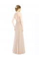 High Halter Neck Illusion Lace Bridesmaid Dress with Chiffon Skirt and Keyhole Back UK
