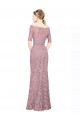 Short Sleeves Crop Top Mermaid Lace Bridesmaid Dress UK