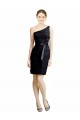 One Shoulder Short Lace Bridesmaid Dress with Satin Waistband UK