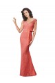 Mermaid Long V-Neck Lace Bridesmaid Dress with Open Back UK