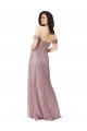 Sweetheart Chantilly Lace Bridesmaid Dress with Off the Shoulder Sleeves UK