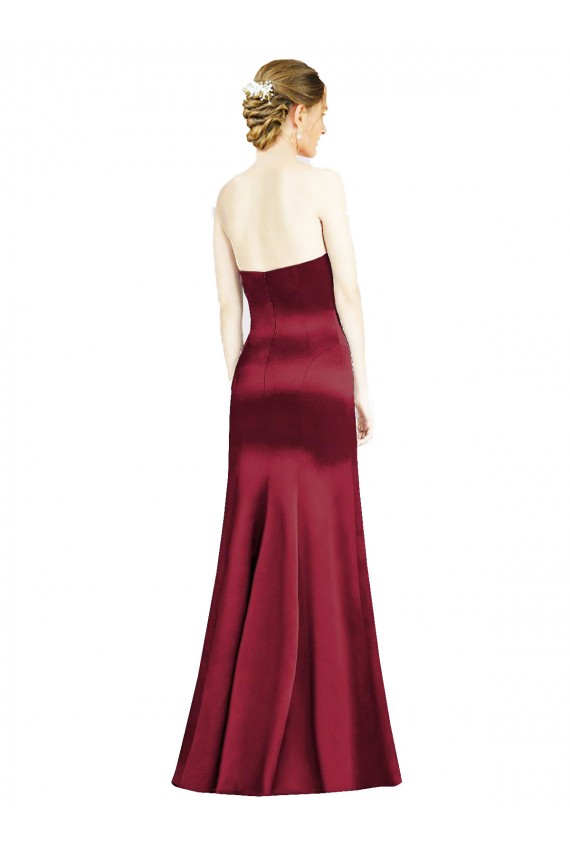Sweetheart Neckline Bridemaid Dress with Hips Seamed Detail UK