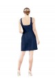 V-Neck A-Line Satin Bridesmaid Dress with Pockets UK