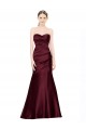 Mermaid Sweetheart Soft Satin Bridesmaid Dress with Pleats UK