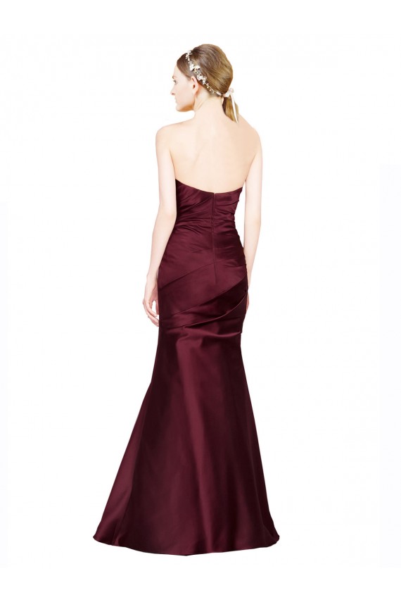 Mermaid Sweetheart Soft Satin Bridesmaid Dress with Pleats UK