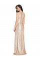 Floor Length Halter Neck Sparkling Sequin Bridesmaid Dress with Pleats UK