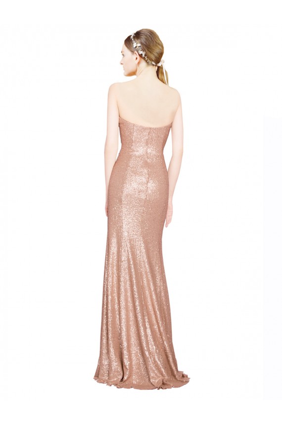 Sweetheart Full Length Long Sequin Bridesmaid Dress UK