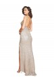 Ruched Back Mermaid Sparkling Sequin Bridesmaid Dress with Beaded Spaghetti Straps UK