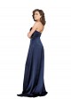 Knotted Sweetheart Silky Satin Bridesmaid Dress with High Side Split UK