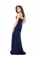 Floor Length Wrap Skirt Silky Satin Bridesmaid Dress UK
