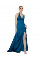 Halter Neck Silky Satin Bridesmaid Dress UK
